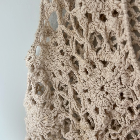 American Rag | Crochet Boho Vest Kimono Cotton Medium / Large - Picture 5 of 5